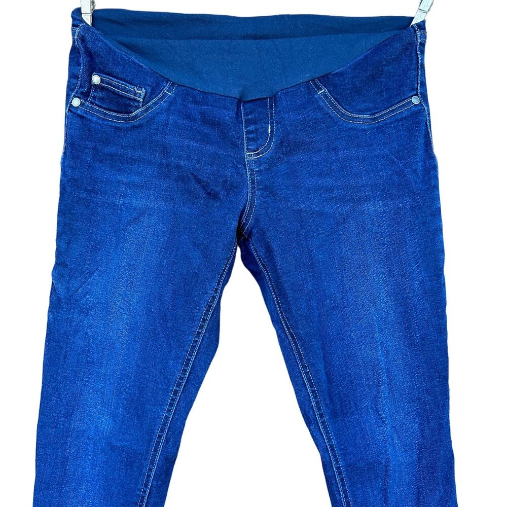 Indigo Blue Maternity Dark Blue Skinny Jeans Size M - Picture 5 of 14